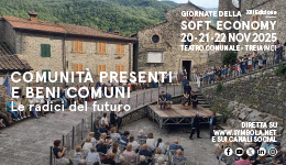 ornano le Giornate della Soft Economy.  Il 20, 21 e 22 novembre 2025 al Teatro Comunale di Treia (MC)